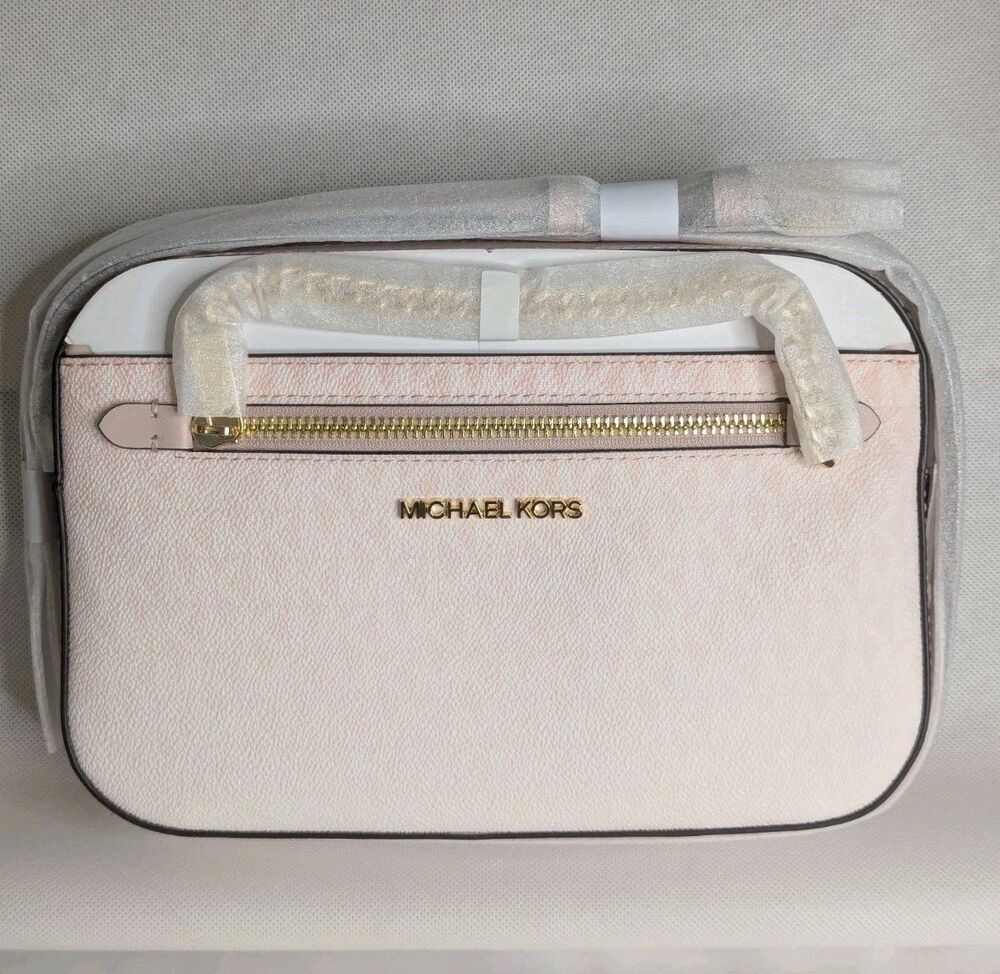 Michael Kors Jet Set Leather Crossbody Bag - Powder Blush, Pink, Brand New